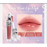 Olibolla Kiss Juicy Lip Gloss Nude Rose lip look - high pigment even coverage shiny finish