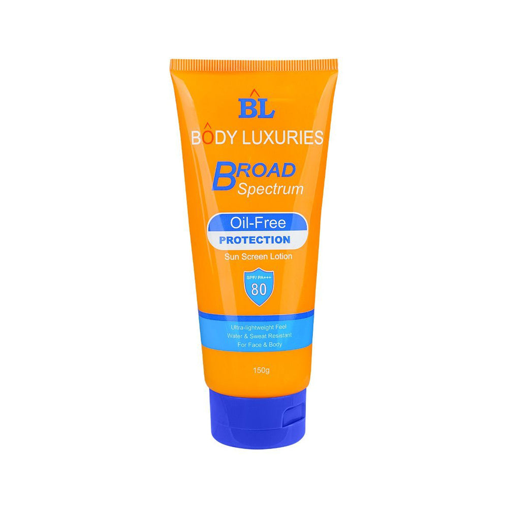 Body Luxuries Broad Spectrum Oil Free Sun Screen Lotion 150g - Buy Online in Pakistan at Cosmia.pk