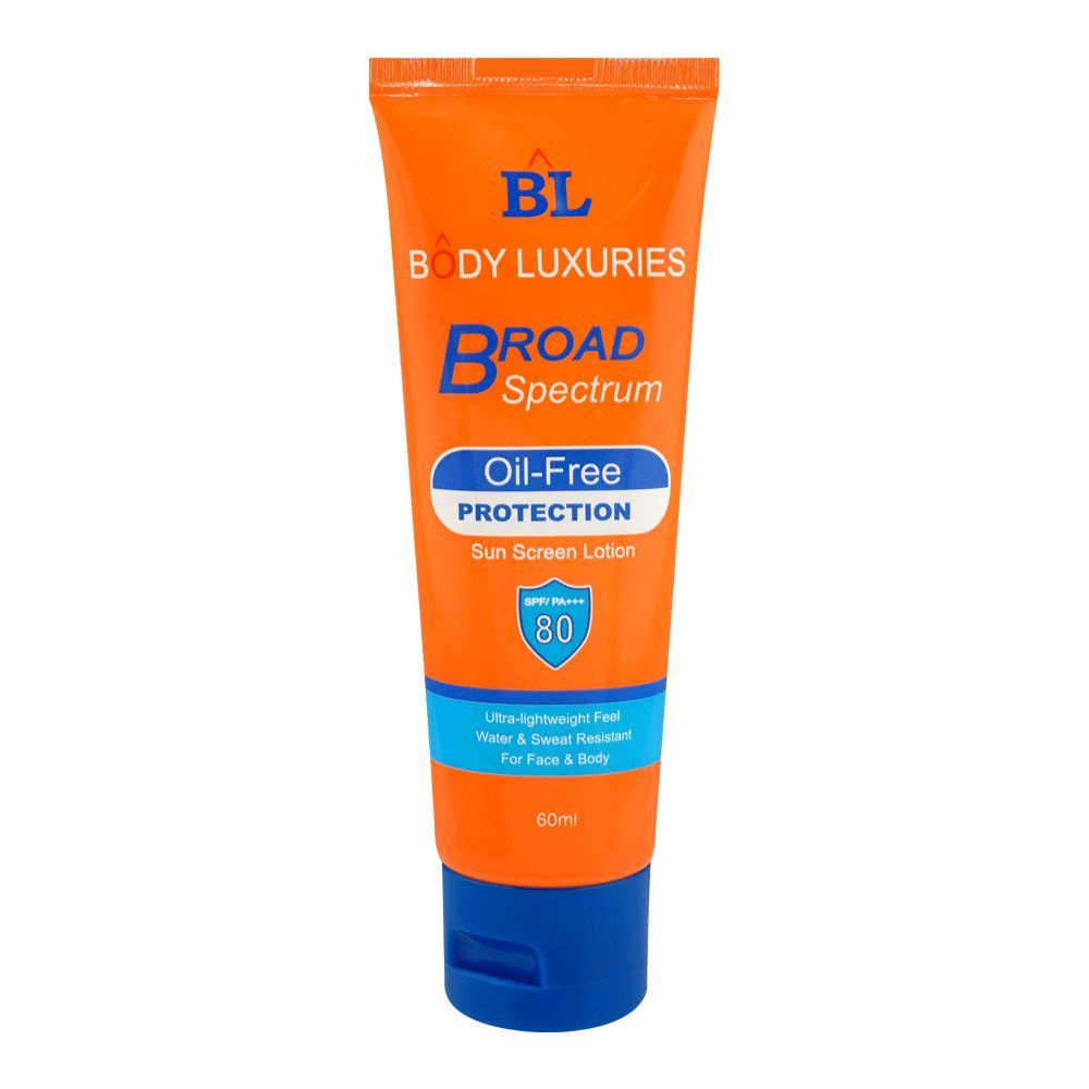Body Luxuries Broad Spectrum Spf 80 Sun Screen Lotion 60ml - Buy Online in Pakistan at Cosmia.pk