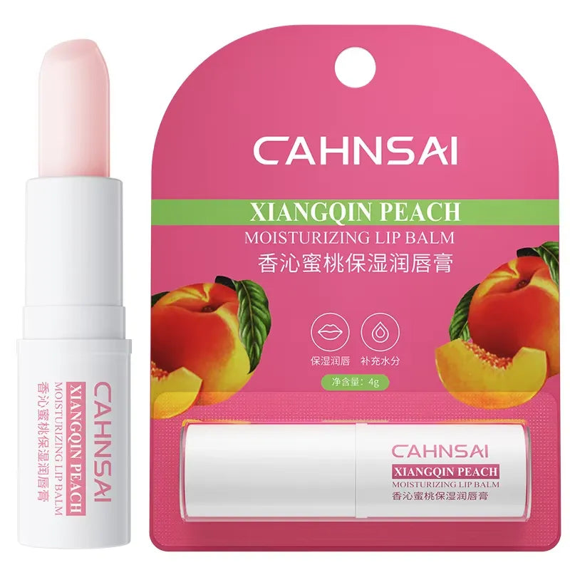 CAHNSAI Peach Moisturizing Lip Balm - 4g - Buy Online in Pakistan at Cosmia.pk