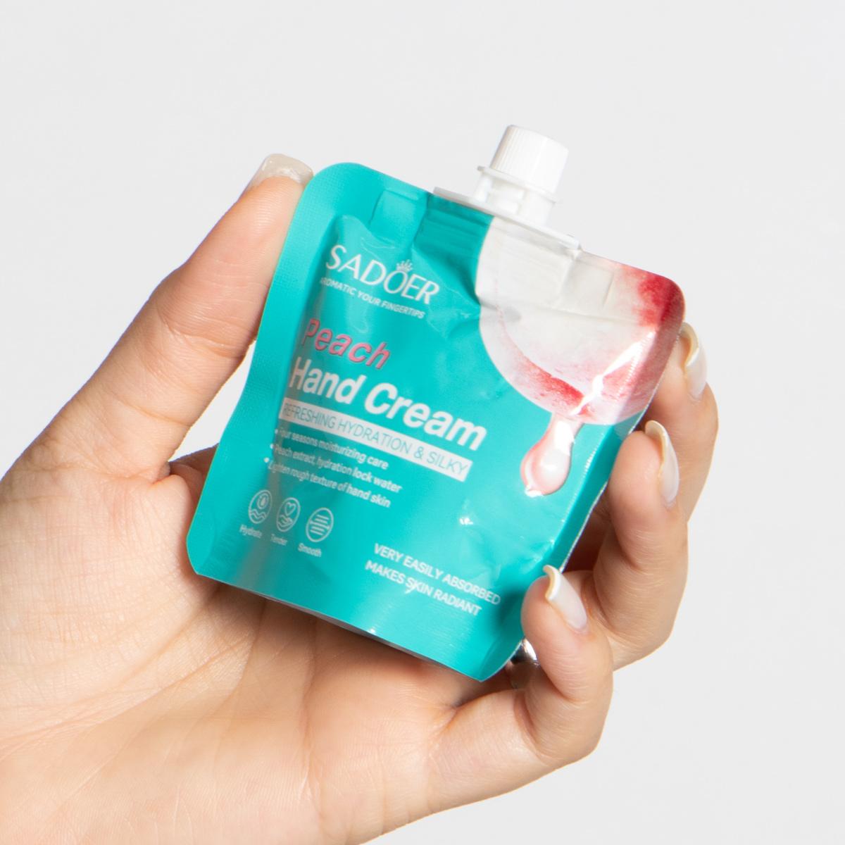 SADOER Peach Hand Cream Pouch 30g - Buy Online in Pakistan at Cosmia.pk