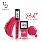 Color Crush Dual Set Pink Radiance - Matte Lip Gloss 07 + Nail Enamel 213 12ml - Buy Online in Pakistan at Cosmia.pk
