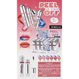 Olibolla Peel Off Lip Stain poster - chrome tubes, display stand, item LA-L370, 5.5g, 6 colors, non fading