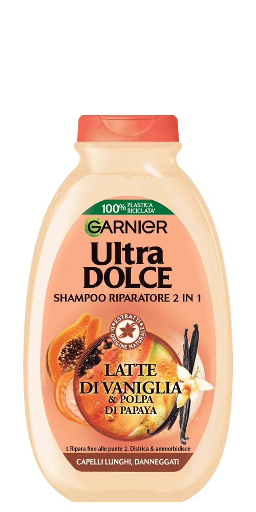Garnier Ultra Dolce Vanilla Milk and Papaya Pulp 2in1 Shampoo - 300ml - Buy Online in Pakistan at Cosmia.pk