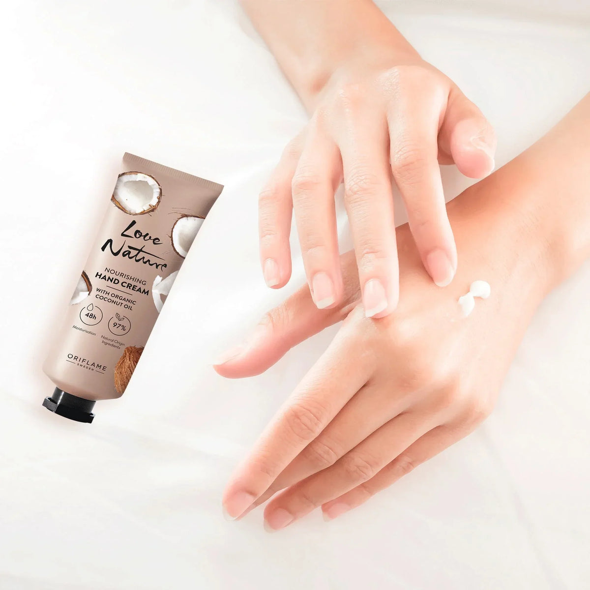 Oriflame Nourishing Hand Cream with Organic Coconut Oil - Buy Online in Pakistan at Cosmia.pk