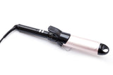 Professional hair curling iron on white background
