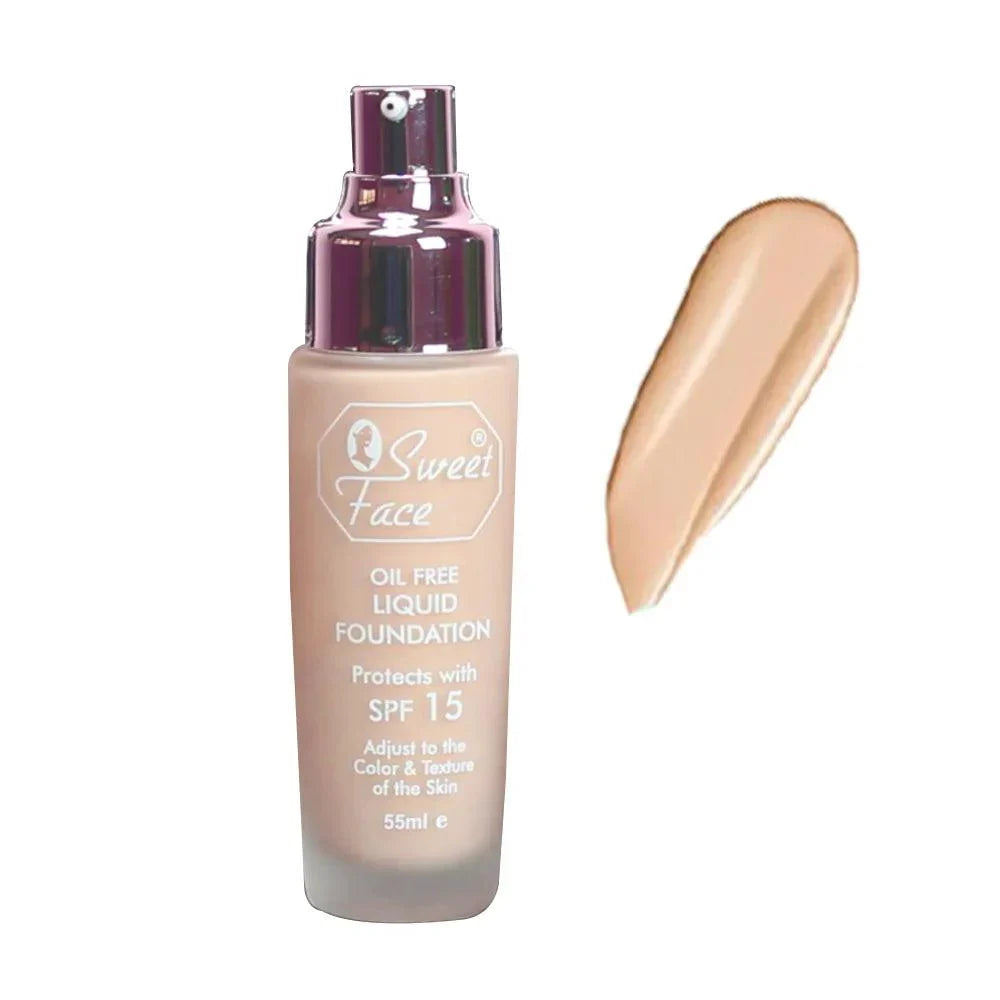 Sweet Face Oil Free Liquid Foundation SPF 15 - 55ml - Buy Online in Pakistan at Cosmia.pk