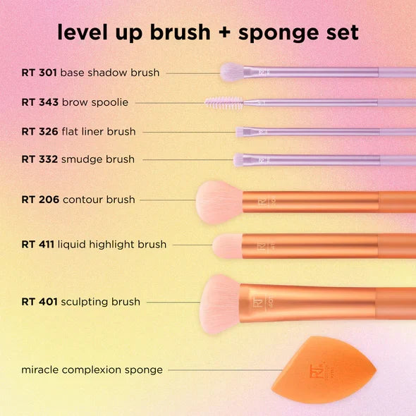Real Techniques Level Up Brush and Sponge Set - Buy Online in Pakistan at Cosmia.pk