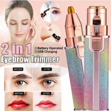 2-in-1 Rechargeable Facial & Eyebrow Hair Trimmer - Buy Online in Pakistan at Cosmia.pk