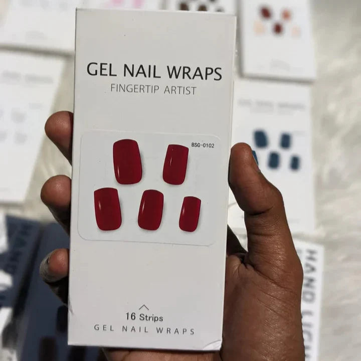 Multi Color Gel Nail Wraps With UV light (16 nail strips) - Buy Online in Pakistan at Cosmia.pk