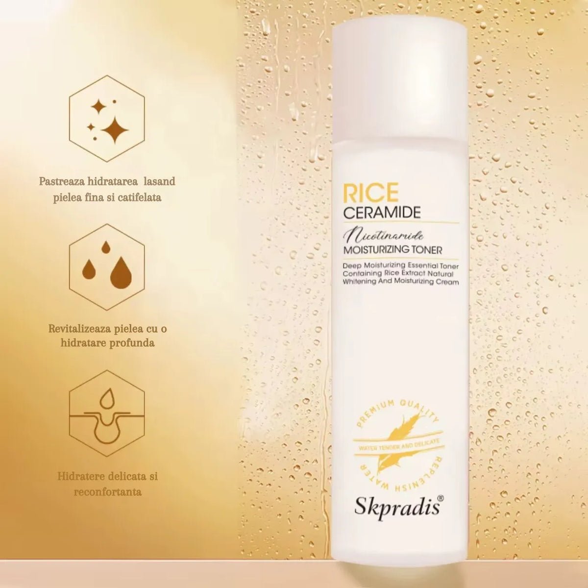 Skpradis Rice Ceramide Nicotinamide Moisturizing Toner - 120ml - Buy Online in Pakistan at Cosmia.pk