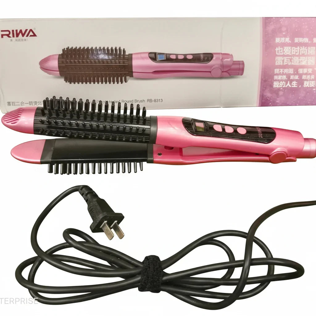 Riwa Brush Roller + Straightener - Buy Online in Pakistan at Cosmia.pk