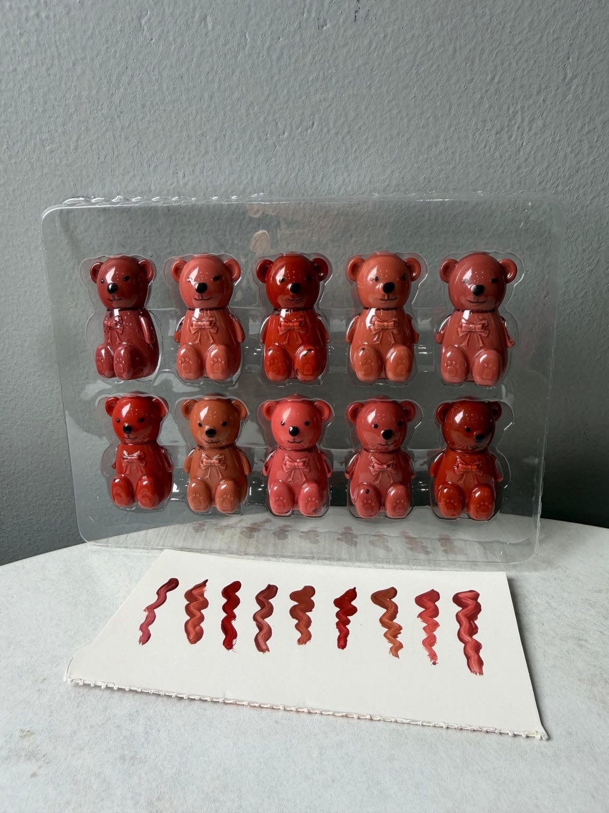 Color Castle 10 Pcs Matte Bear Lip Gloss Set | Cute Moisturizing Lip Gloss Collection - Buy Online in Pakistan at Cosmia.pk