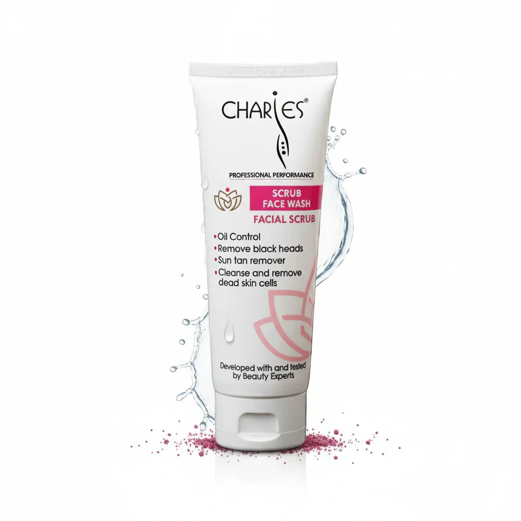CHARIES Scrub Face Wash  Oil Control, Blackhead & Tan Removal - 100ml - Buy Online in Pakistan at Cosmia.pk