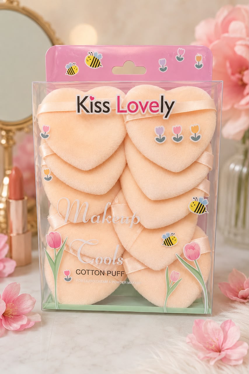 Kiss Lovely Heart Makeup Cotton Puff - Buy Online in Pakistan at Cosmia.pk