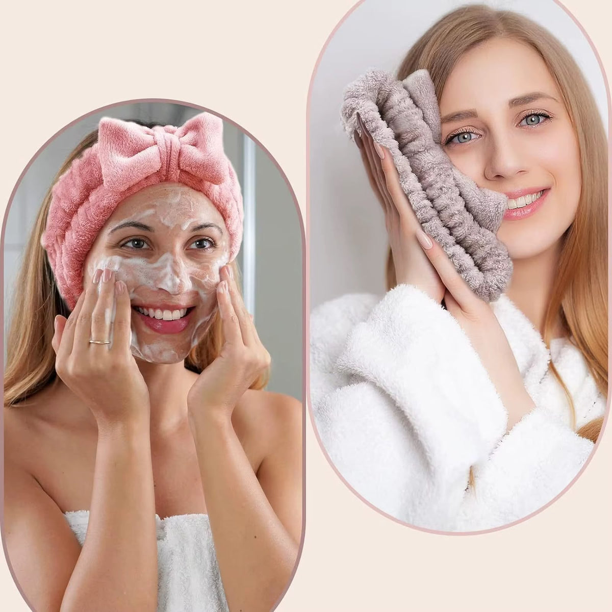 Women's Striped Bow Face Wash Headband - Buy Online in Pakistan at Cosmia.pk