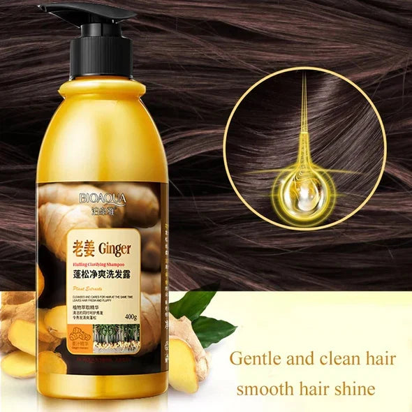 Bioaqua Plant Extract Fluffy and Refreshing Ginger Shampoo - 400g - Buy Online in Pakistan at Cosmia.pk