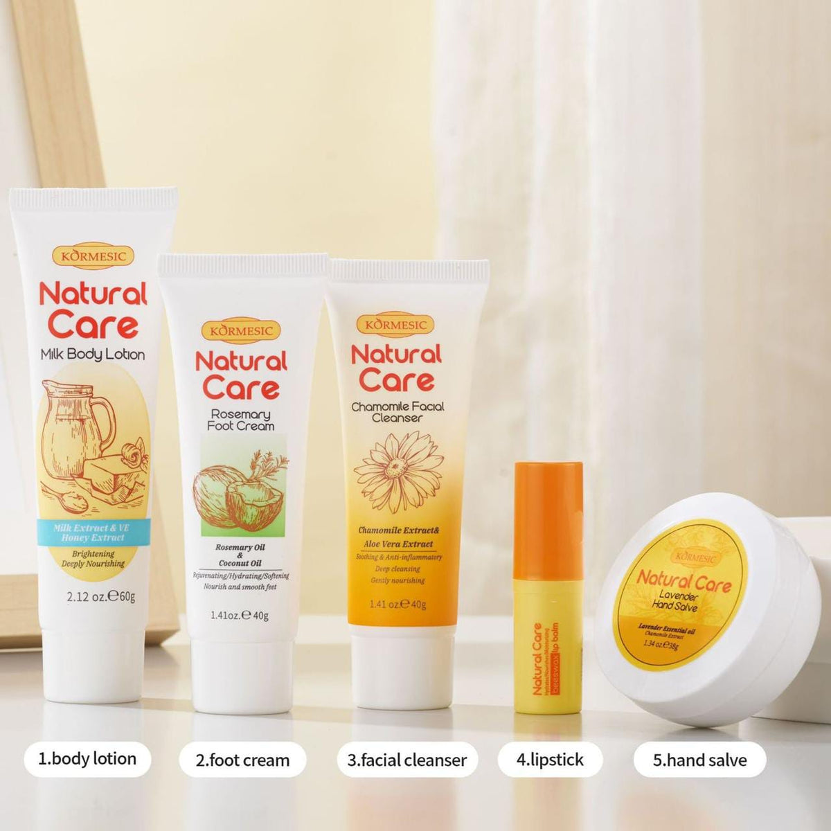Kormesic Natural Care 5 Pcs Essential Skincare Gift Kit | Complete Daily Skin Care Set - Buy Online in Pakistan at Cosmia.pk
