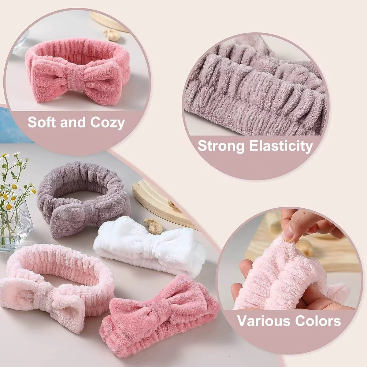 Women's Striped Bow Face Wash Headband - Buy Online in Pakistan at Cosmia.pk