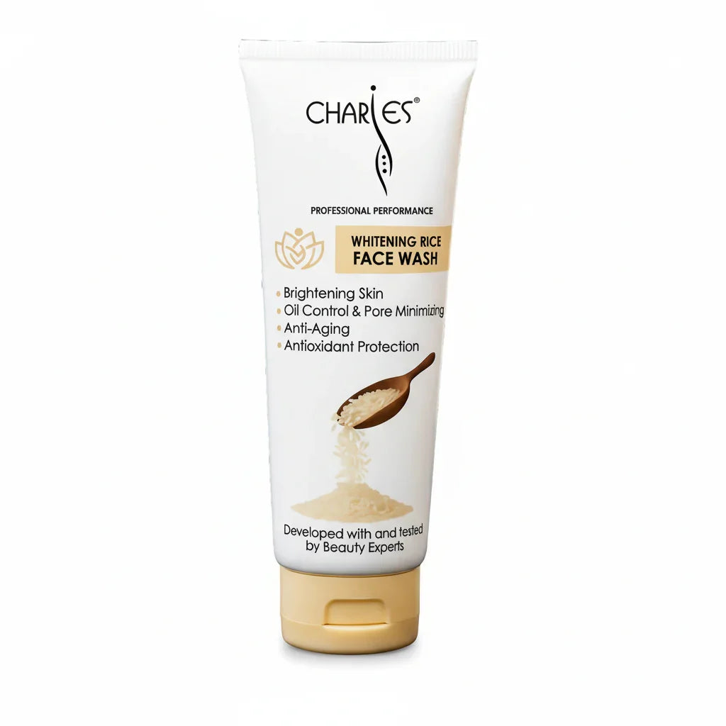 CHARIES Whitening Rice Face Wash Brightening, Oil Control & Anti-Aging Formula - 100ml - Buy Online in Pakistan at Cosmia.pk