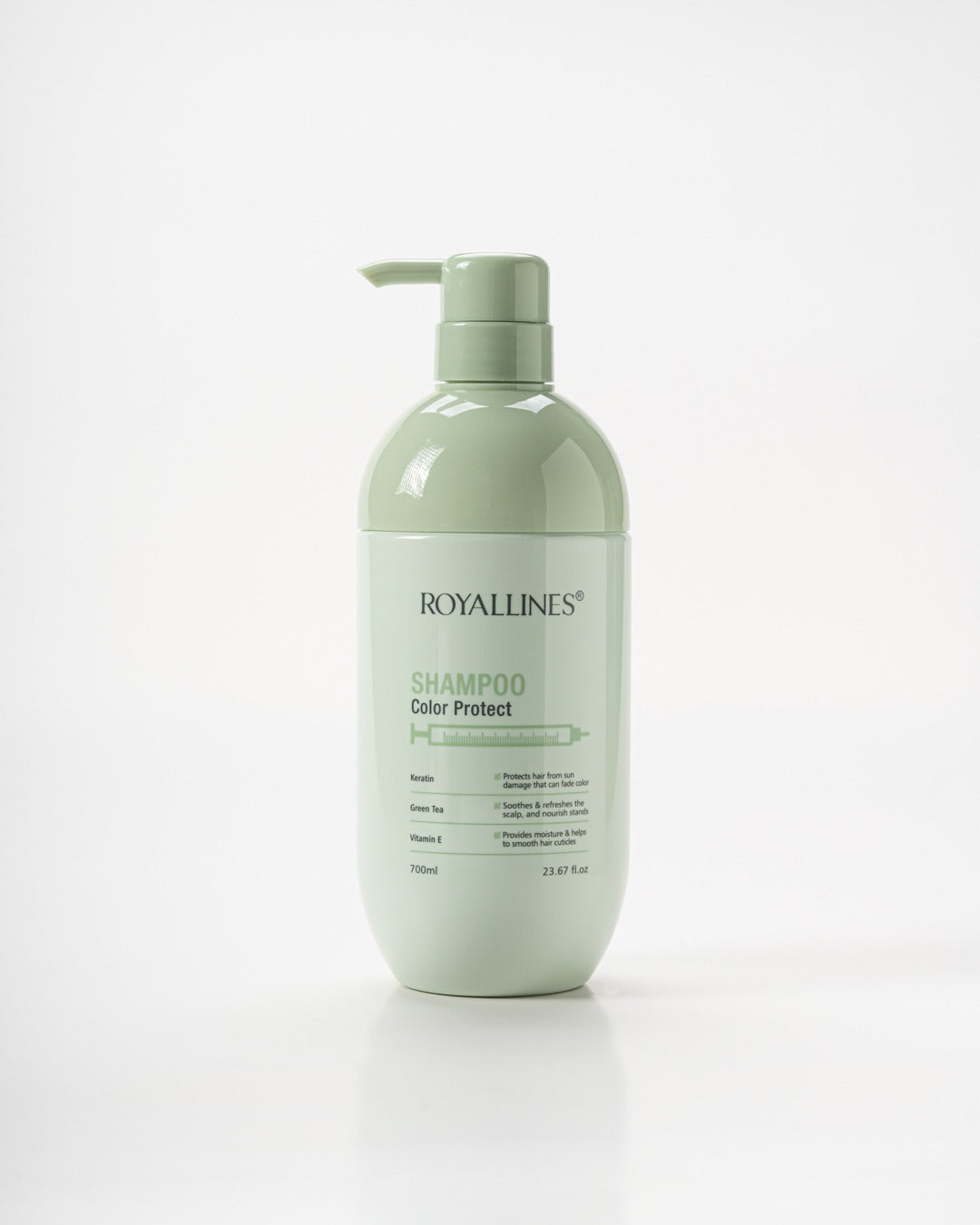 ROYALLINES Keratin & Green Tea Color Protect Shampoo (700ml) - Buy Online in Pakistan at Cosmia.pk