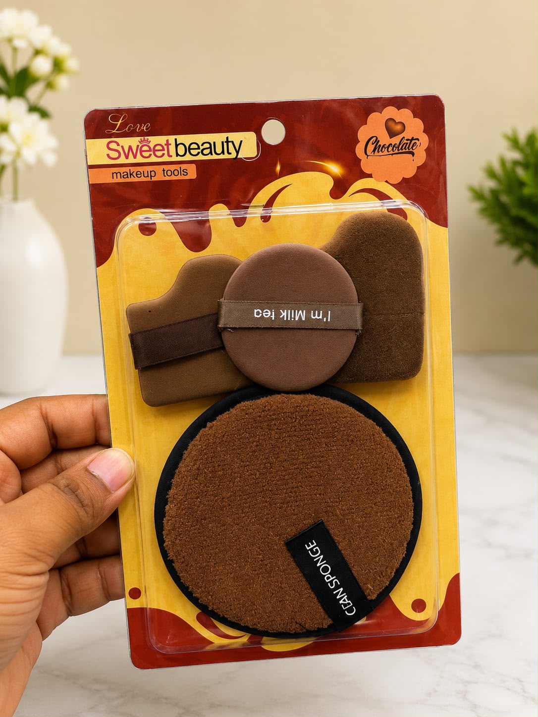 Sweet Beauty Chocolate 4-in-1 Makeup Sponge Set - Buy Online in Pakistan at Cosmia.pk