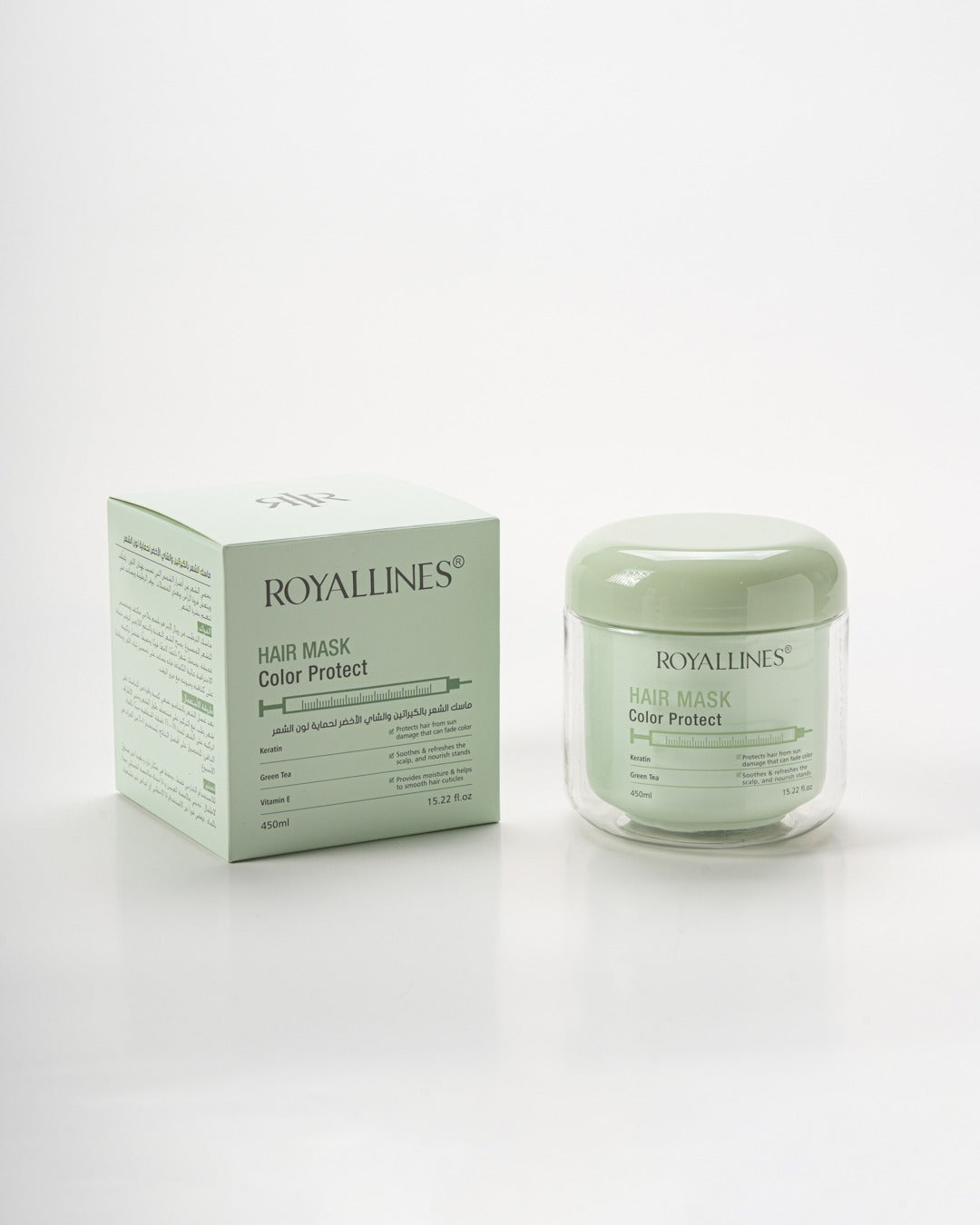 ROYALLINES Keratin & Green Tea Color Protect Hair Mask (450ml) - Buy Online in Pakistan at Cosmia.pk