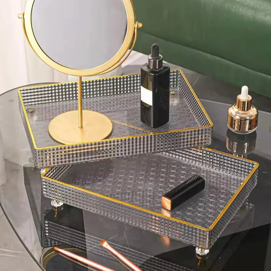 Multipurpose Transparent cosmetics storage Tray - Buy Online in Pakistan at Cosmia.pk