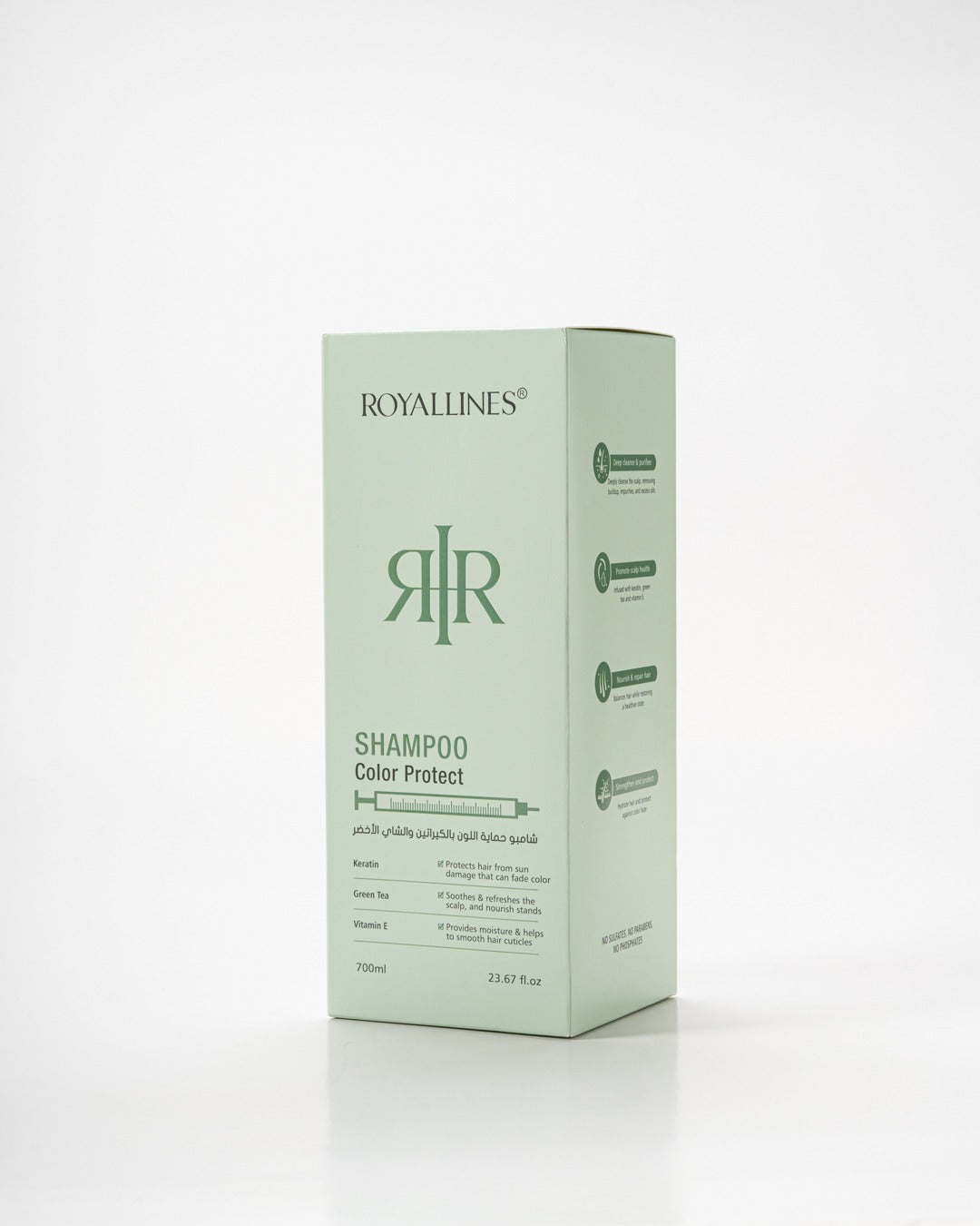ROYALLINES Keratin & Green Tea Color Protect Shampoo (700ml) - Buy Online in Pakistan at Cosmia.pk