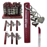 Romantic Rain Jelly Bob Shine Lip Gloss 6pcs set with heart charms