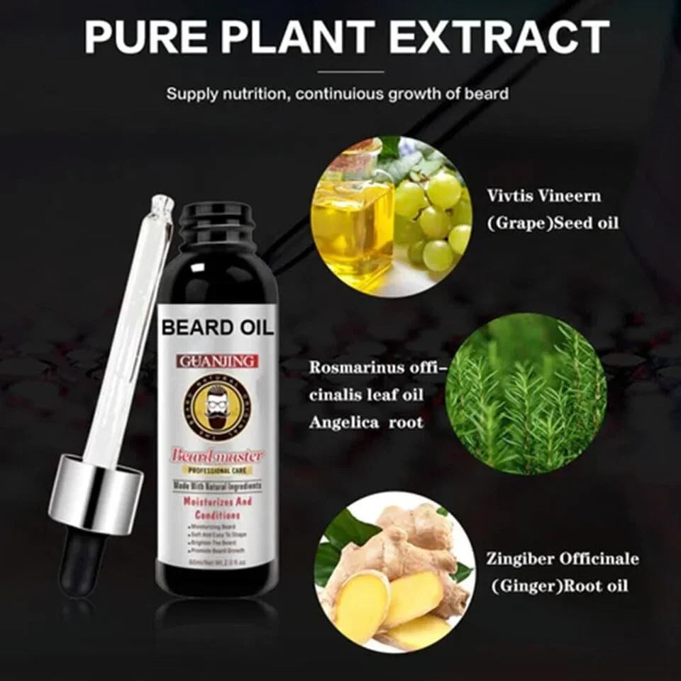 Natural Beard Growth Anti Hair Loss Beard Oil - 60ml - Buy Online in Pakistan at Cosmia.pk