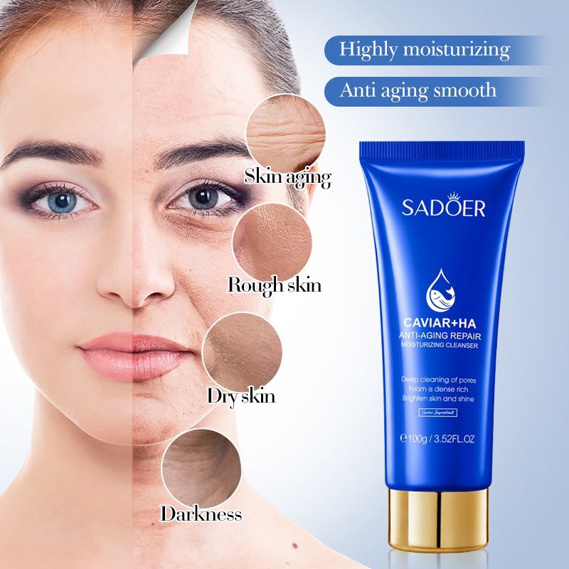 Sadoer anti-aging cleanser for aging rough dry dull skin