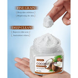 SADOER Coconut Bath Salt Scrub 350g - Soft and Exfoliating Body Scrub