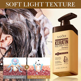 Sadoer Keratin Polypeptide Shampoo 750ml - Keratin Repair, oil control and anti-dandruff formula for all hair types