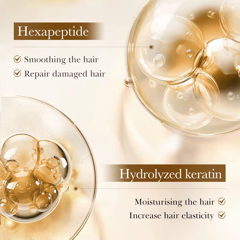 Sadoer Keratin Polypeptide Shampoo 750ml - hexapeptide and hydrolyzed keratin repair technology