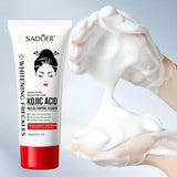 Sadoer kojic acid mild oil control cleanser tube with foam for brightening
