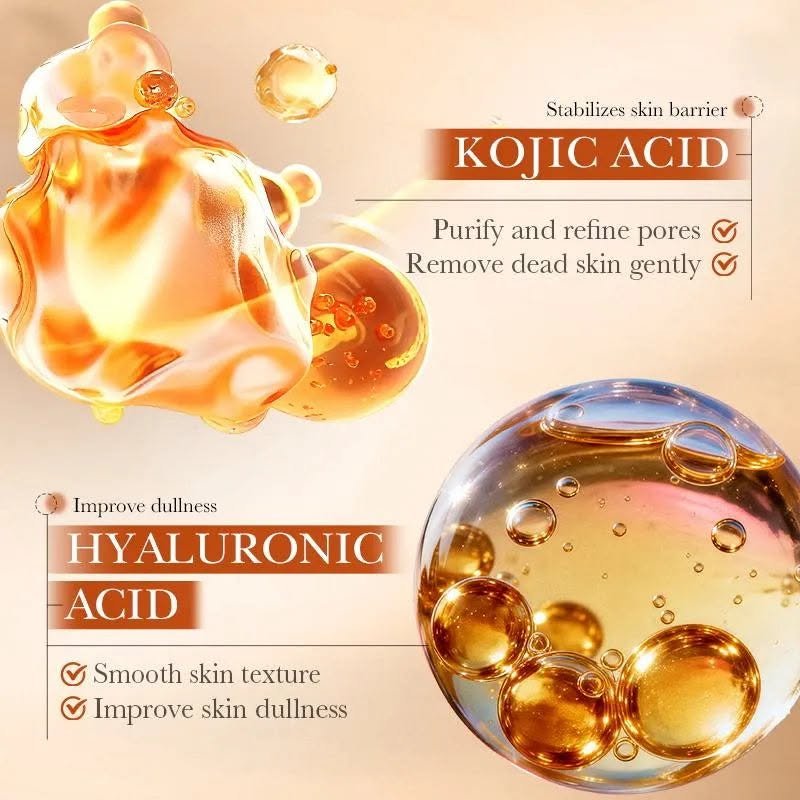 Sadoer Kojic Acid Turmeric Exfoliating Spray Kojic Acid and Hyaluronic Acid graphic