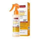 Sadoer Kojic Acid Turmeric Radiant Glow Exfoliating Spray 200ml bottle and box - Body and Foot Exfoliation