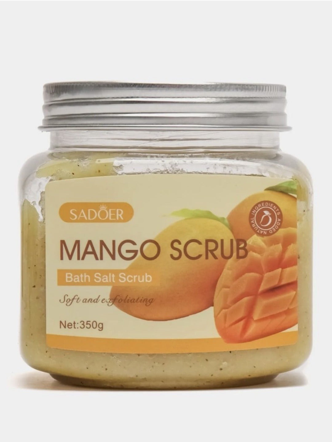 SADOER Mango Bath Salt Scrub 350g - Soft and Exfoliating Body Scrub