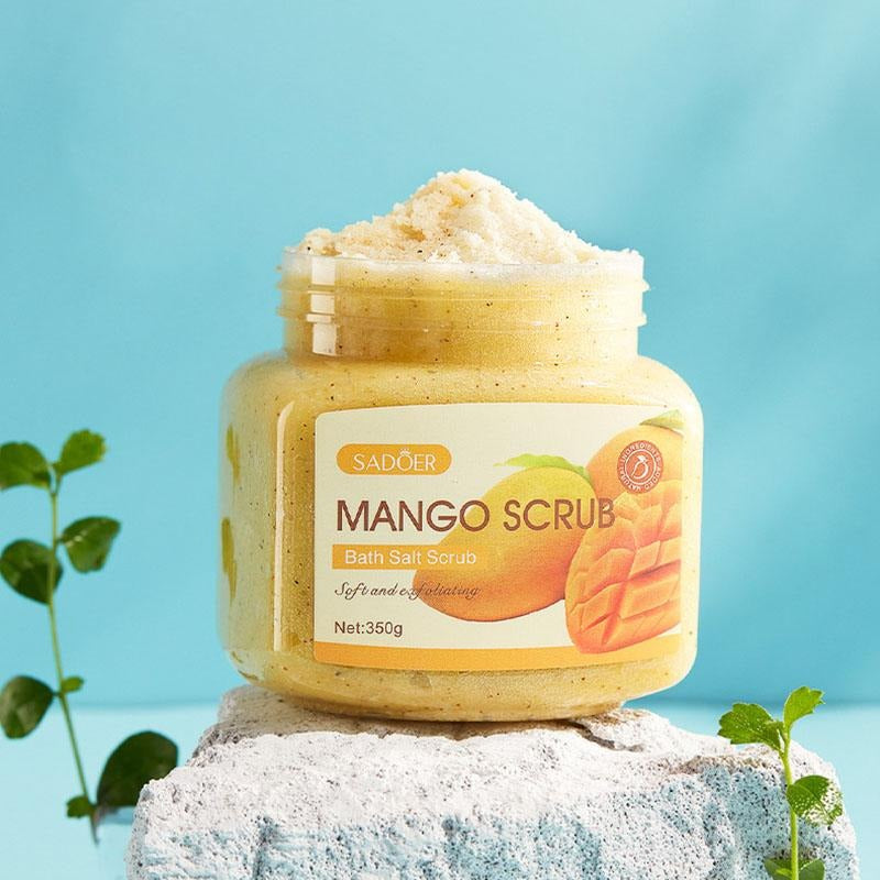 SADOER Mango Bath Salt Scrub 350g - Soft and Exfoliating Body Scrub