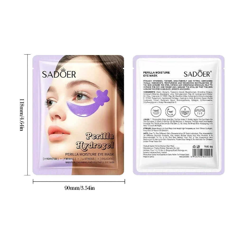 SADOER Perilla Hydrogel moisture eye mask 6g sachet — star-shaped under-eye patches online in Pakistan
