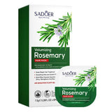 SADOER Volumizing Rosemary Hair Mask box - 8 x 7.5g pods with hyaluronic acid and vitamin E
