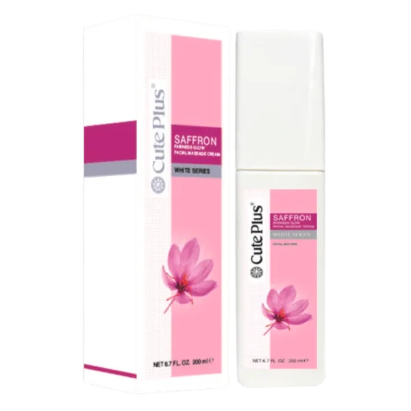 Cute Plus White Series Saffron Fairness Glow Facial Massage Cream - Buy Online in Pakistan at Cosmia.pk