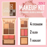 SFR Color Shadow Blocks 3 in 1 kit 4 eyeshadow 2 blush 1 highlighter - SFR Color Shadow Blocks 3 in 1 Makeup Kit - Buy Online in Pakistan at Cosmia.pk