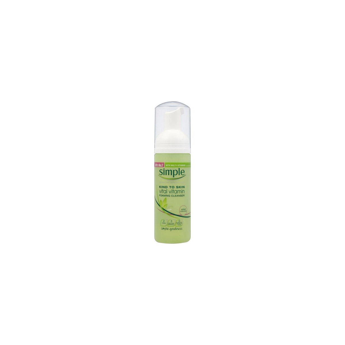 Simple vital vitamin foaming cleanser 150ml for sensitive skin