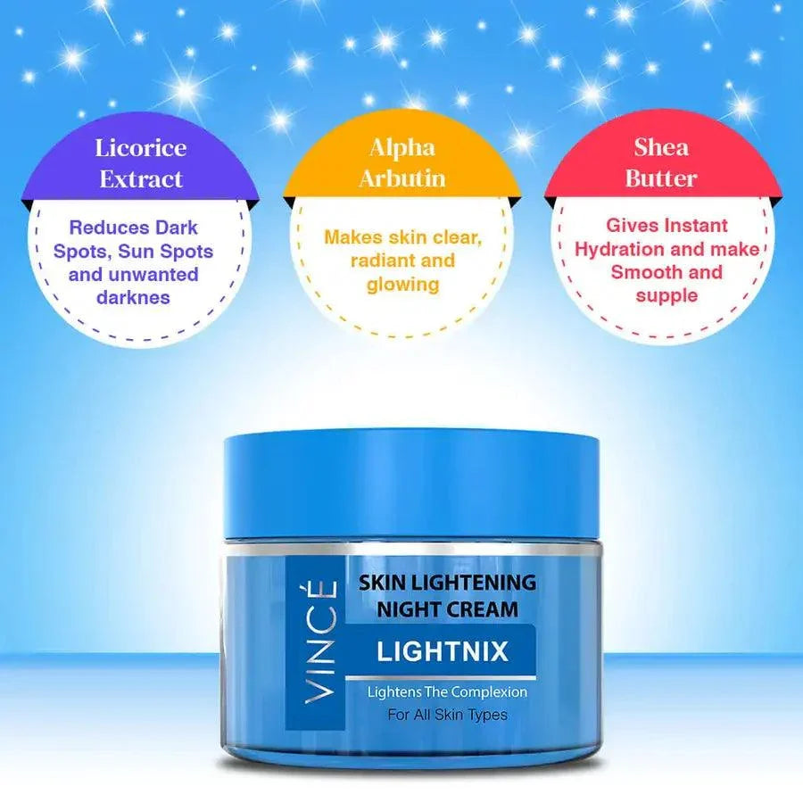 Vince Skin Lightening Night Cream - 50ml - Buy Online in Pakistan at Cosmia.pk