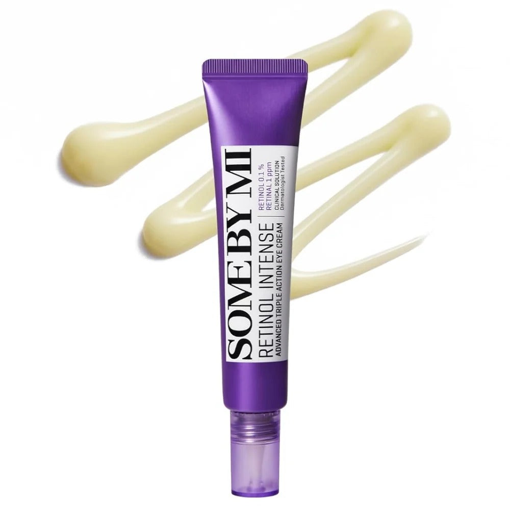 Some By Mi Retinol Intense Advanced Triple Action Eye Cream 30ml tube with cream texture online in Pakistan