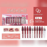 Qoiden Rose 3 in 1 Matte Lipgloss - 12 Pcs Set - Buy Online in Pakistan at Cosmia.pk