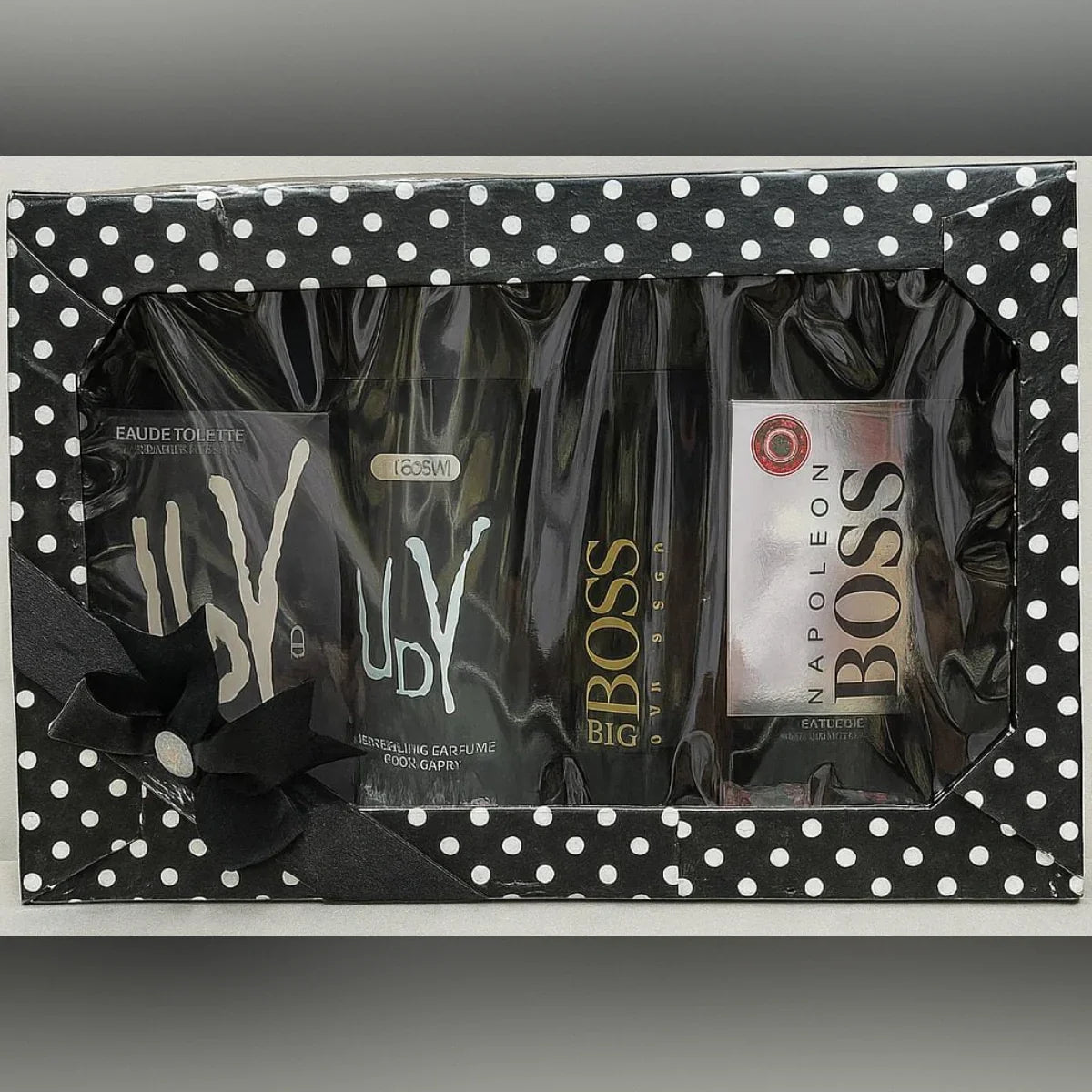 Perfume Gift Pack – UDV & Boss Fragrance Combo (4 Pcs Set) - Buy Online in Pakistan at Cosmia.pk