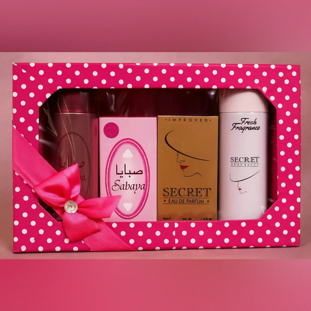 Perfume Gift Pack – Sabaya & Secret Fragrance Combo (4 Pcs Set) - Buy Online in Pakistan at Cosmia.pk